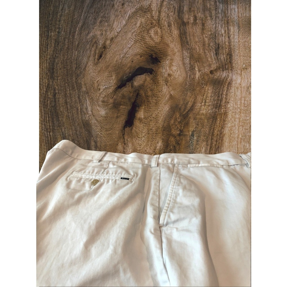 Polo Ralph Lauren Men's 42x9 Classic Cotton Chino Shorts White Preppy Summer - Picture 5 of 9